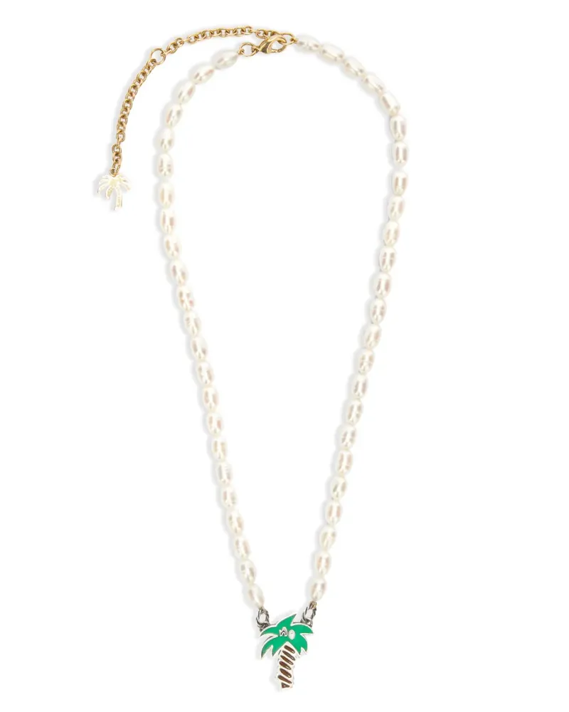 Palm Angels Sketchy Perlenkette - Weiß Weiß