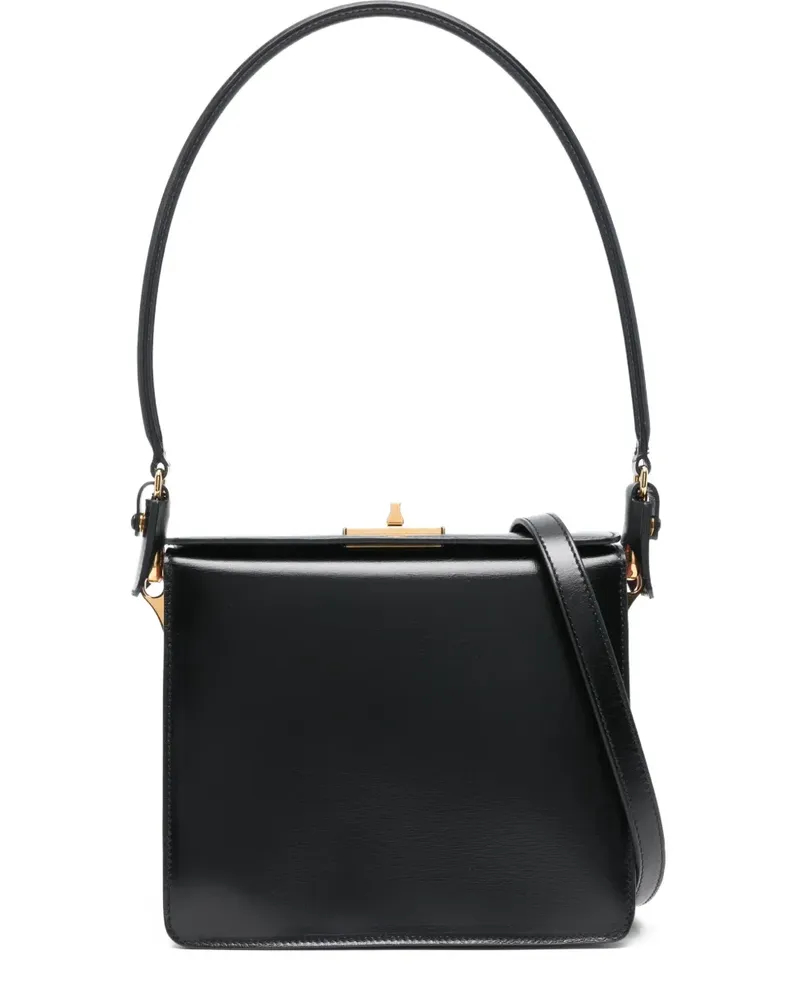 Prada Kleine Schultertasche mit Drehverschluss - Schwarz Schwarz