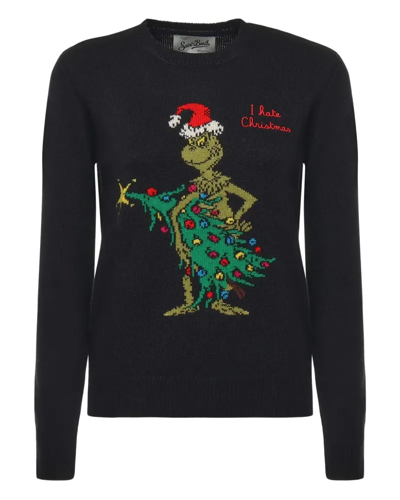 MC2 Saint Barth x The Grinch Douglas embroidered sweater - Schwarz Schwarz