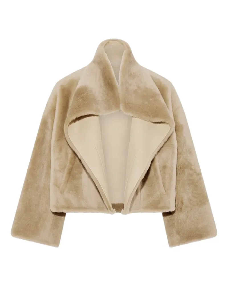 Yves Salomon Wendbare Jacke aus Shearling - Nude Nude