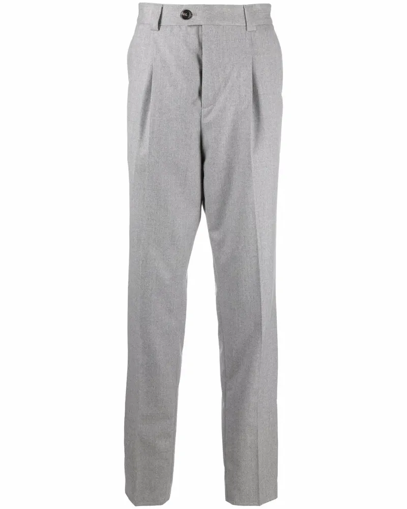 Brunello Cucinelli Klassische Bundfaltenhose - Grau Grau