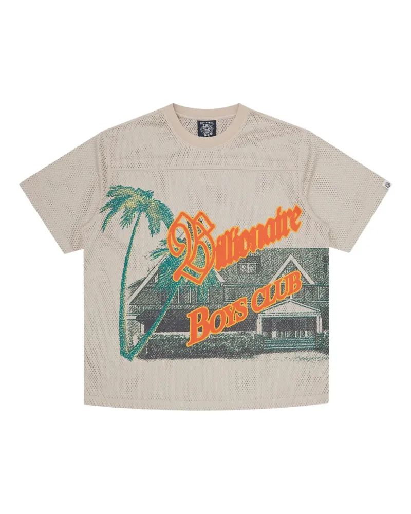 Billionaire Boys Club T-Shirt aus Mesh mit Print - Nude Nude