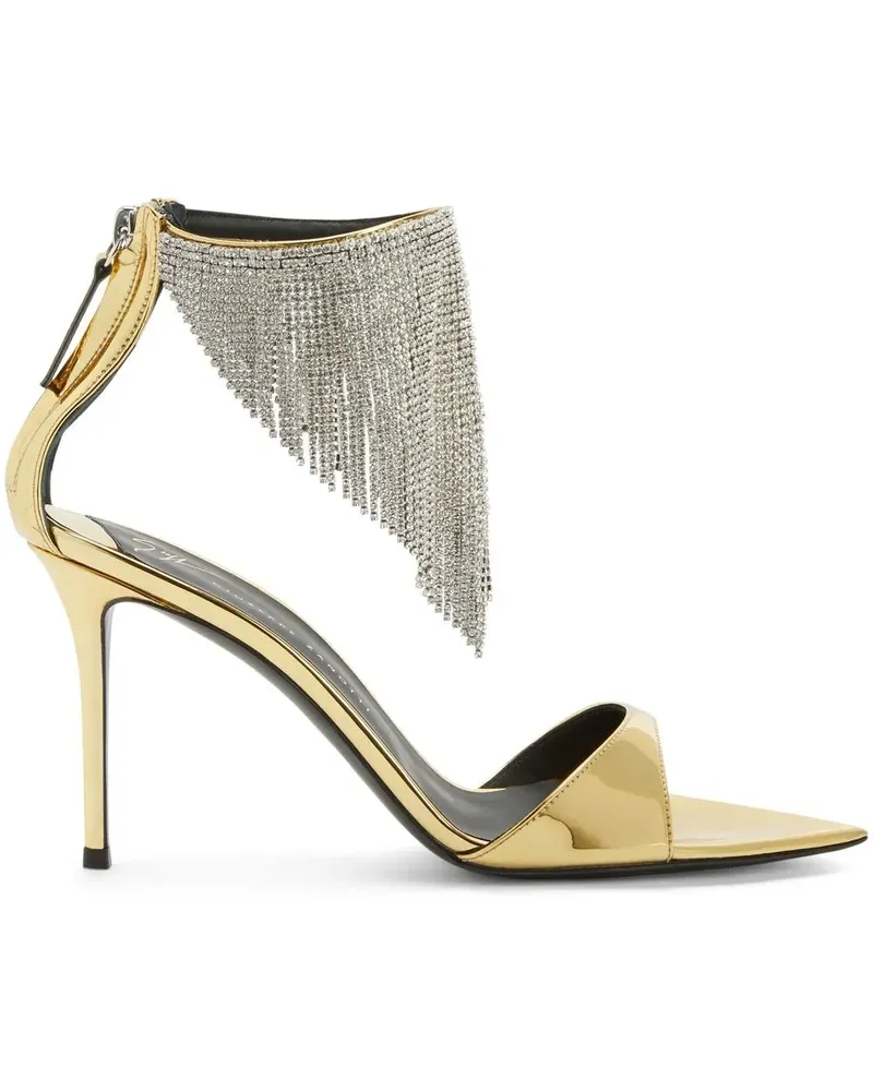 Giuseppe Zanotti Metallic-Sandalen mit Kristallen - Gold Gold