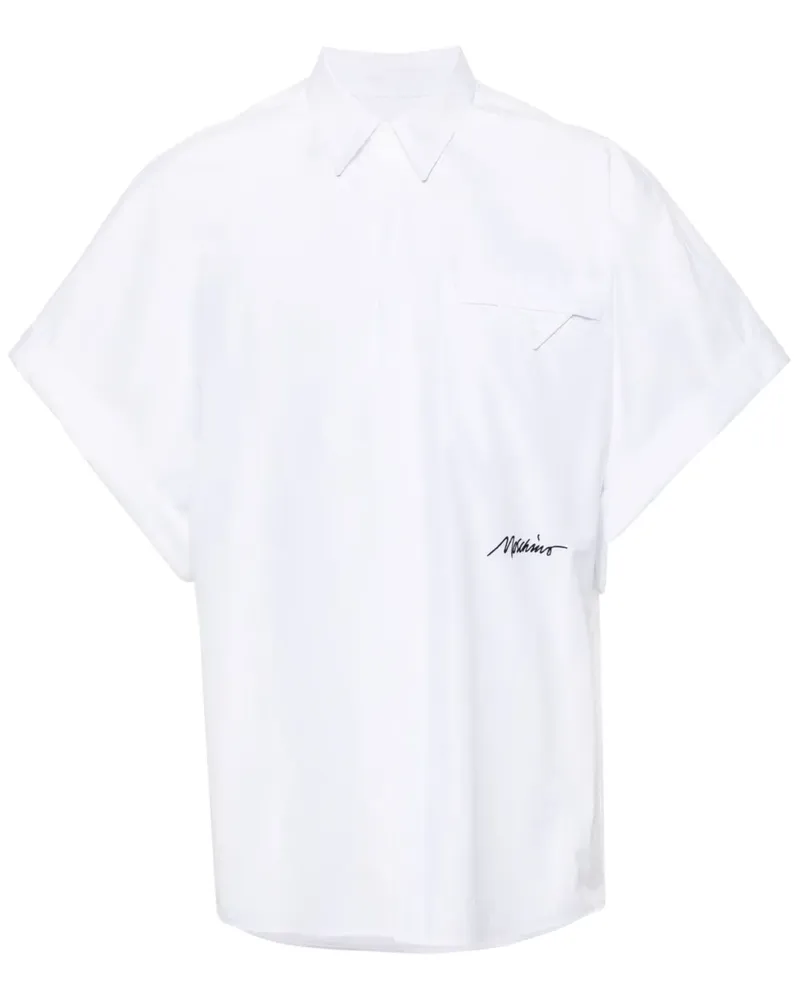 Moschino Hemd mit Logo-Stickerei - Weiß Weiß