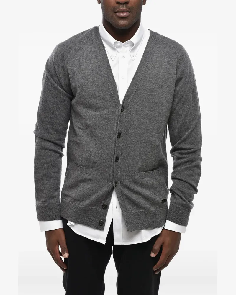Dsquared2 patch-pocket V-neck cardigan - Grau Grau