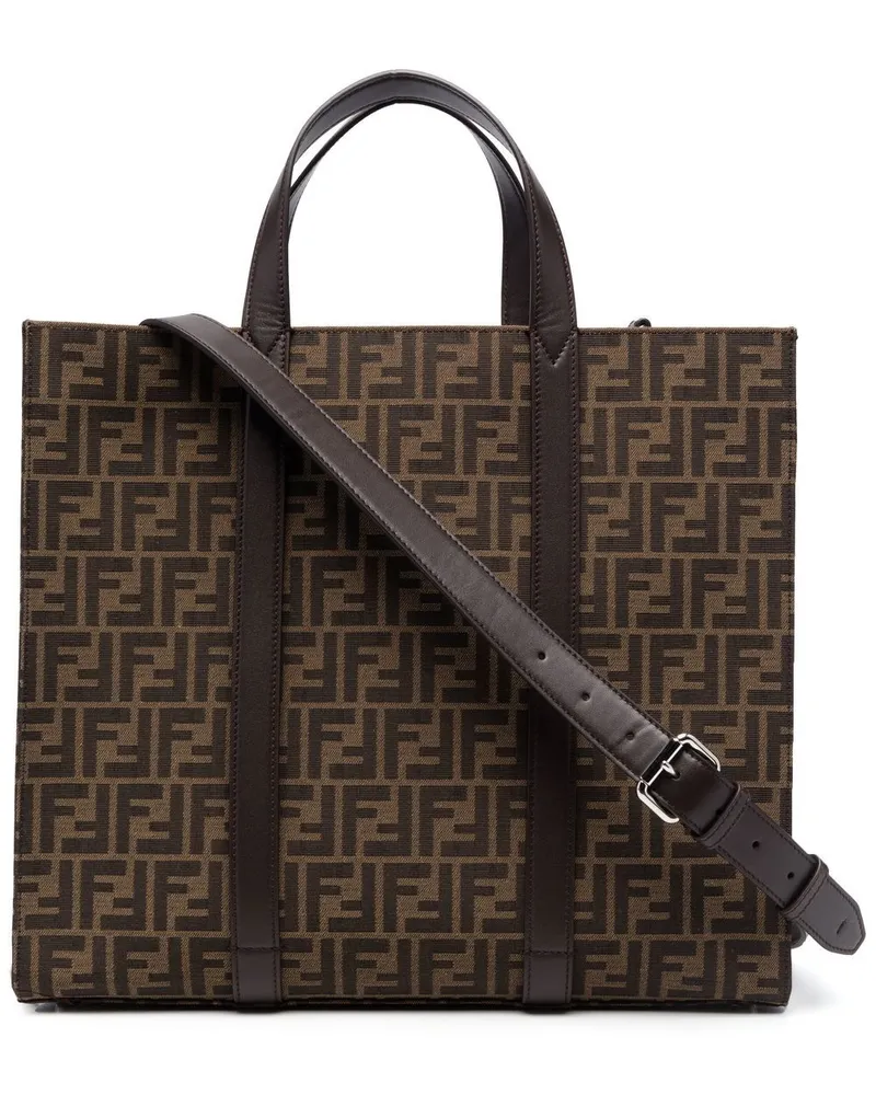 Fendi Shopper mit FF-Jacquardmuster - Braun Braun