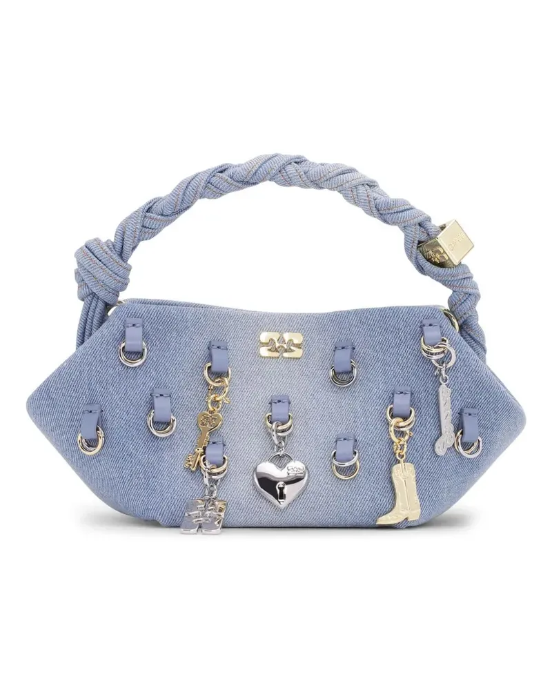 Ganni Bou Mini-Tasche aus Denim - Blau Blau