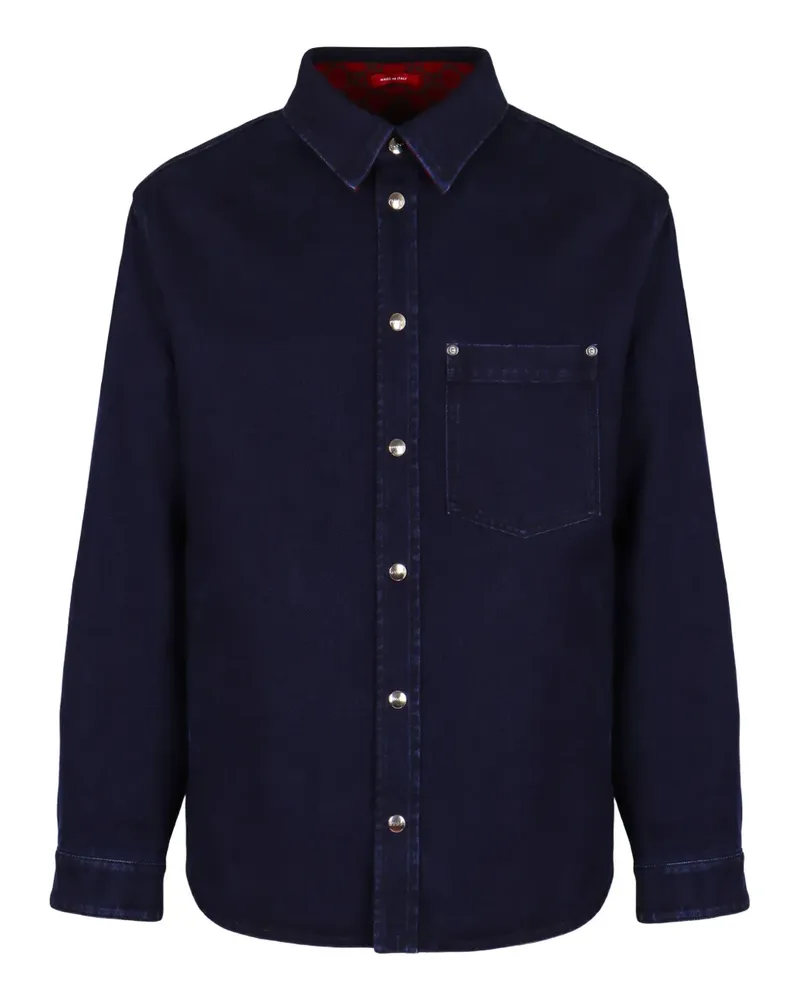 Gucci reversible flannel denim shirt - Blau Blau