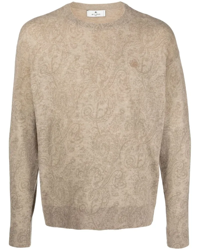 Etro Pullover mit Logo-Stickerei Nude