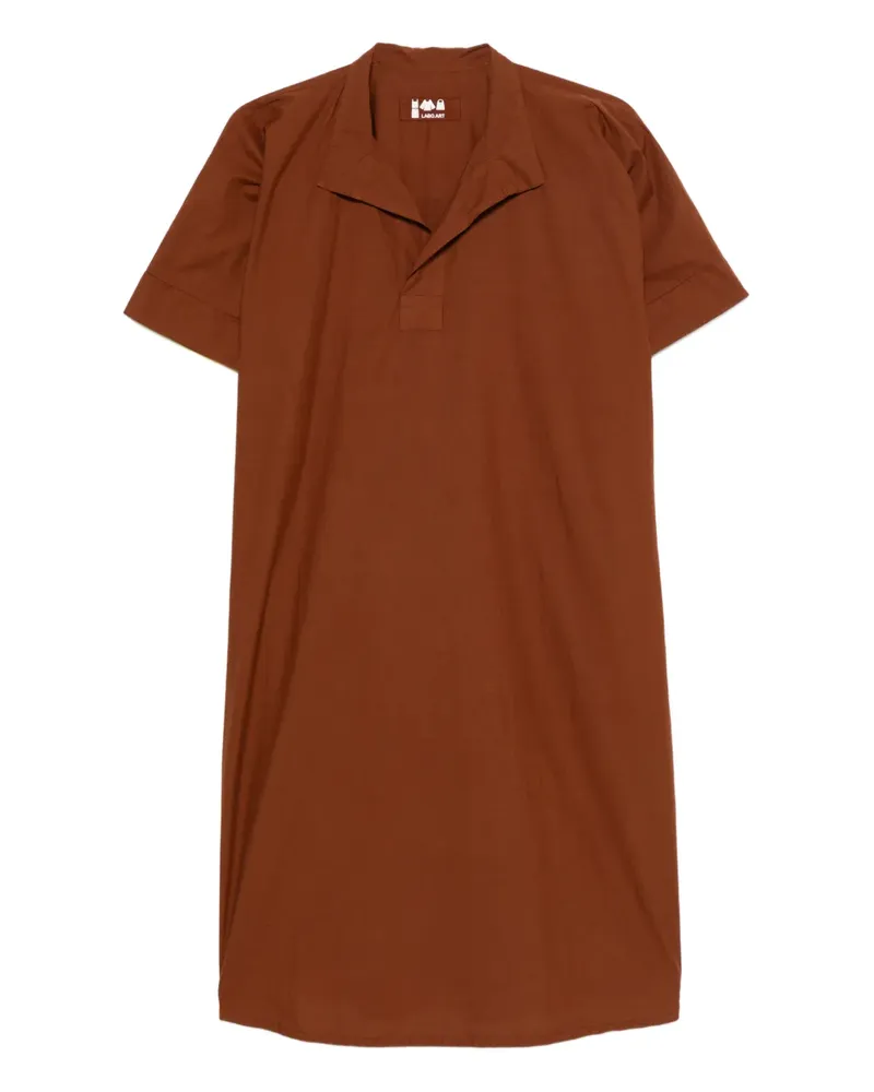 LABO.ART Chiara collared short-sleeve midi dress - Braun Braun