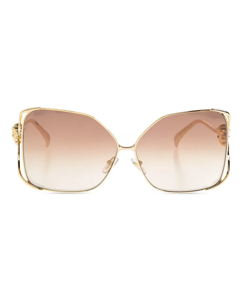 Versace geometric medusa sunglasses - Gold Gold