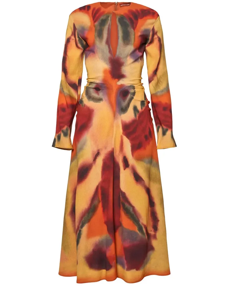 Altuzarra Kleid mit grafischem Print - Gelb Gelb