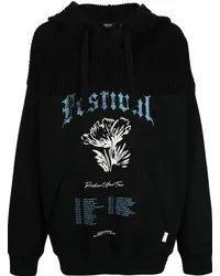 FIVE CM Hoodie mit grafischem Print Schwarz