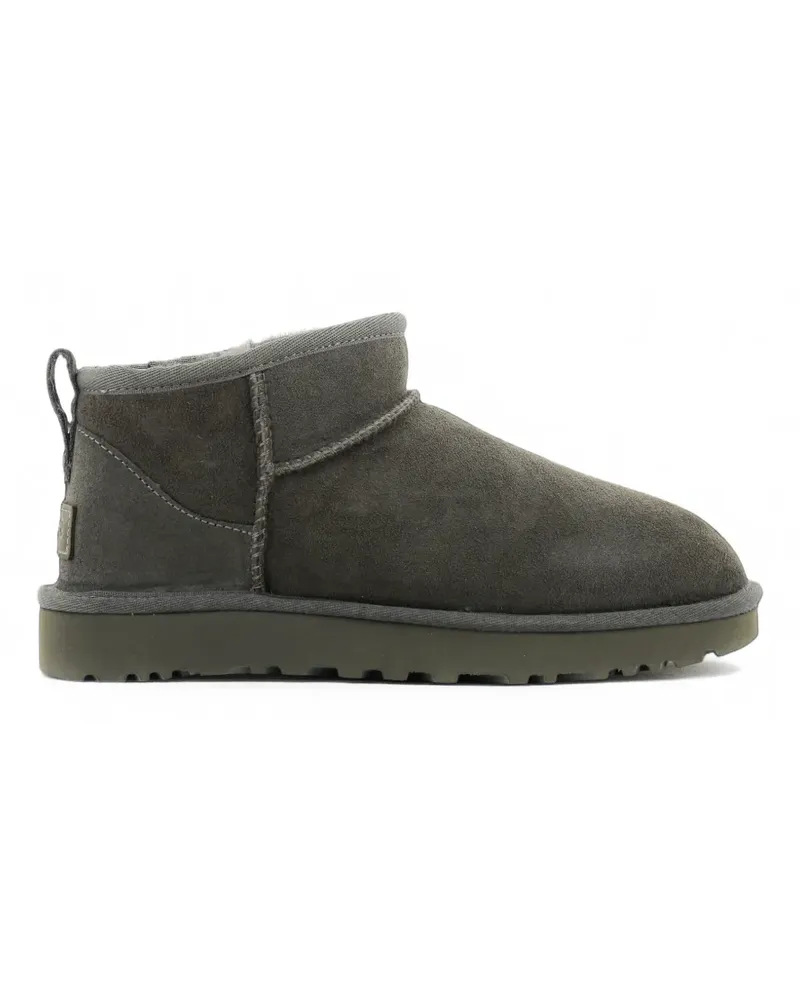 UGG Classic Ultra Mini Stiefeletten aus Leder - Grau Grau