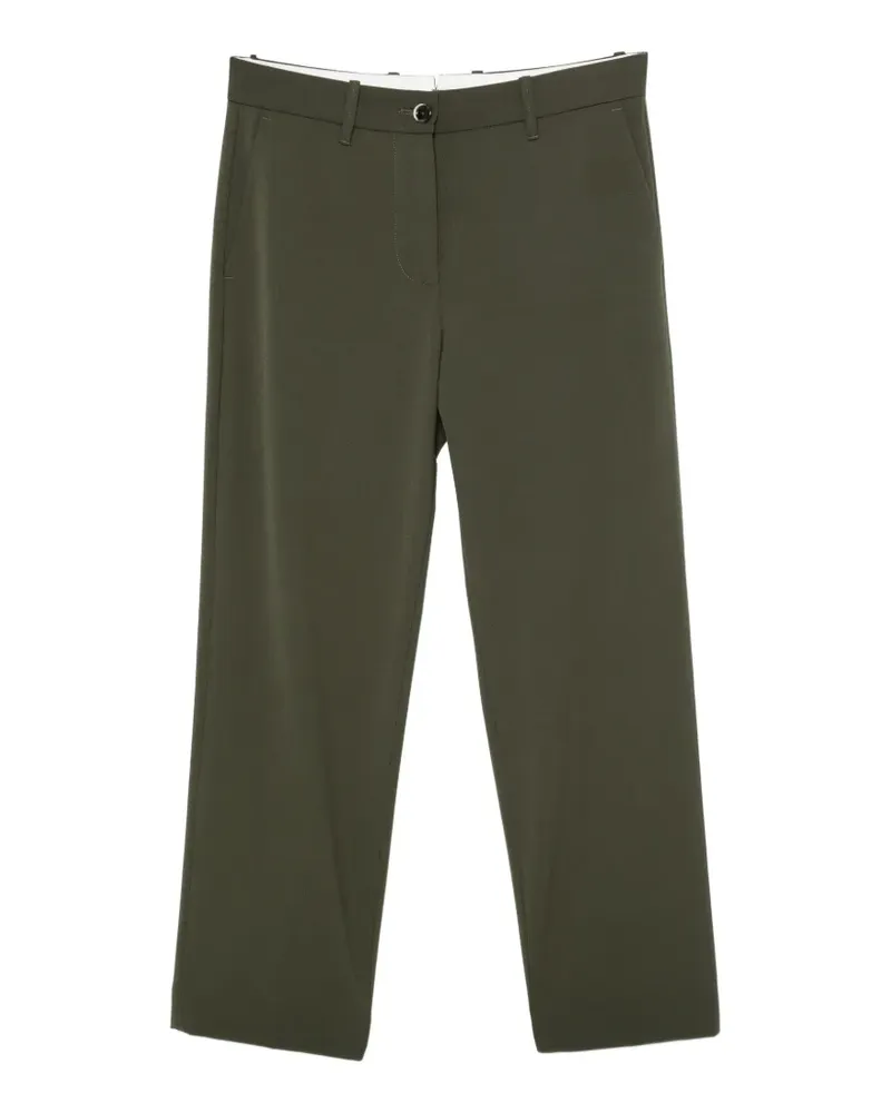 nine:inthe:morning Seraphine Slim-Fit-Hose mit Logo - Grün Grün