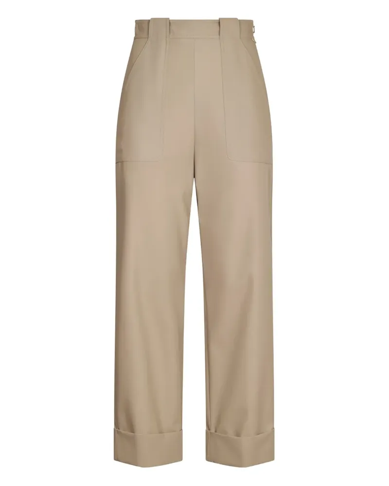 Max Mara Hose mit Bundfalten - Braun Braun