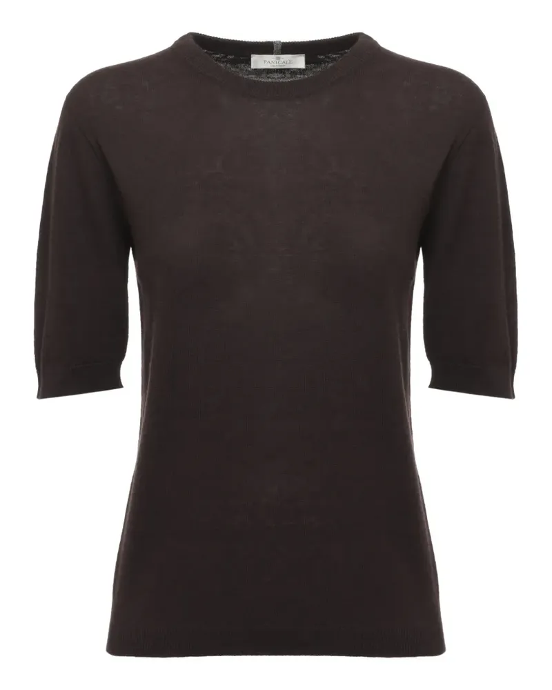 PANICALE Cashmere Kurzärmeliger Pullover - Braun Braun
