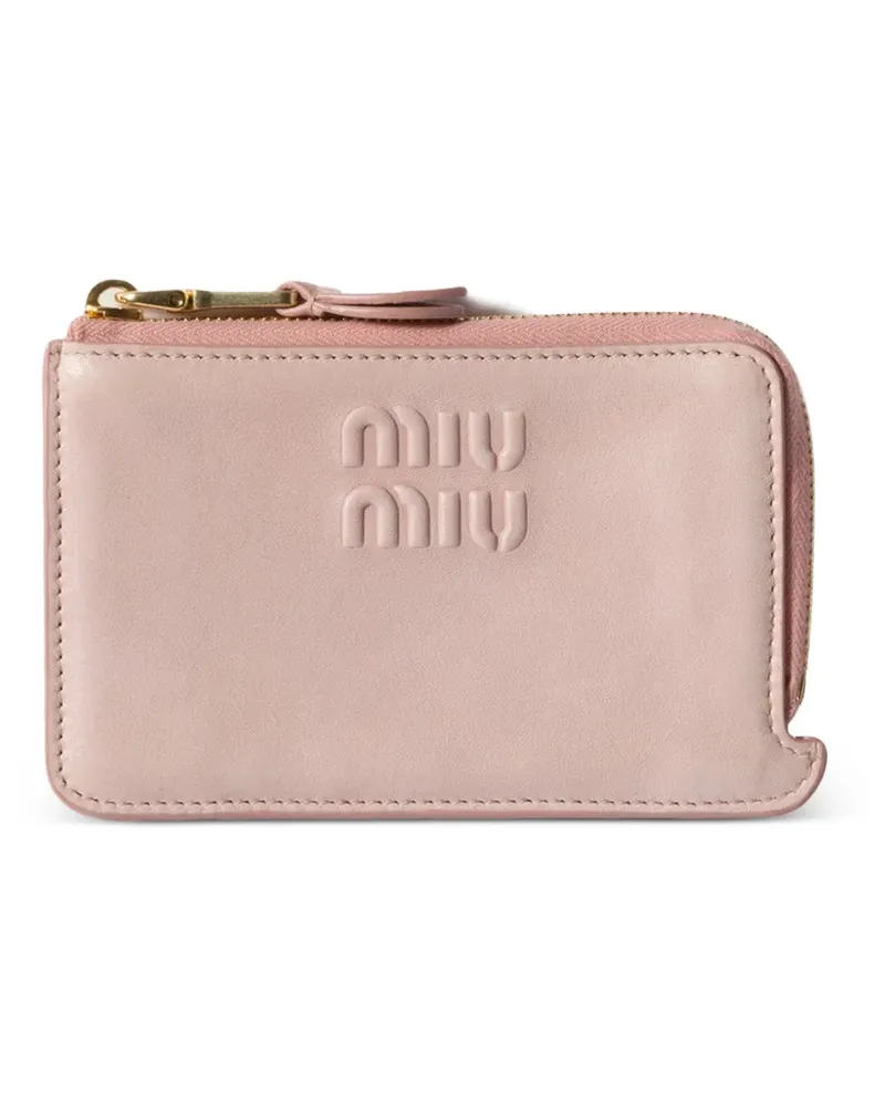 Miu Miu nappa-leather envelope card holder - Rosa Rosa
