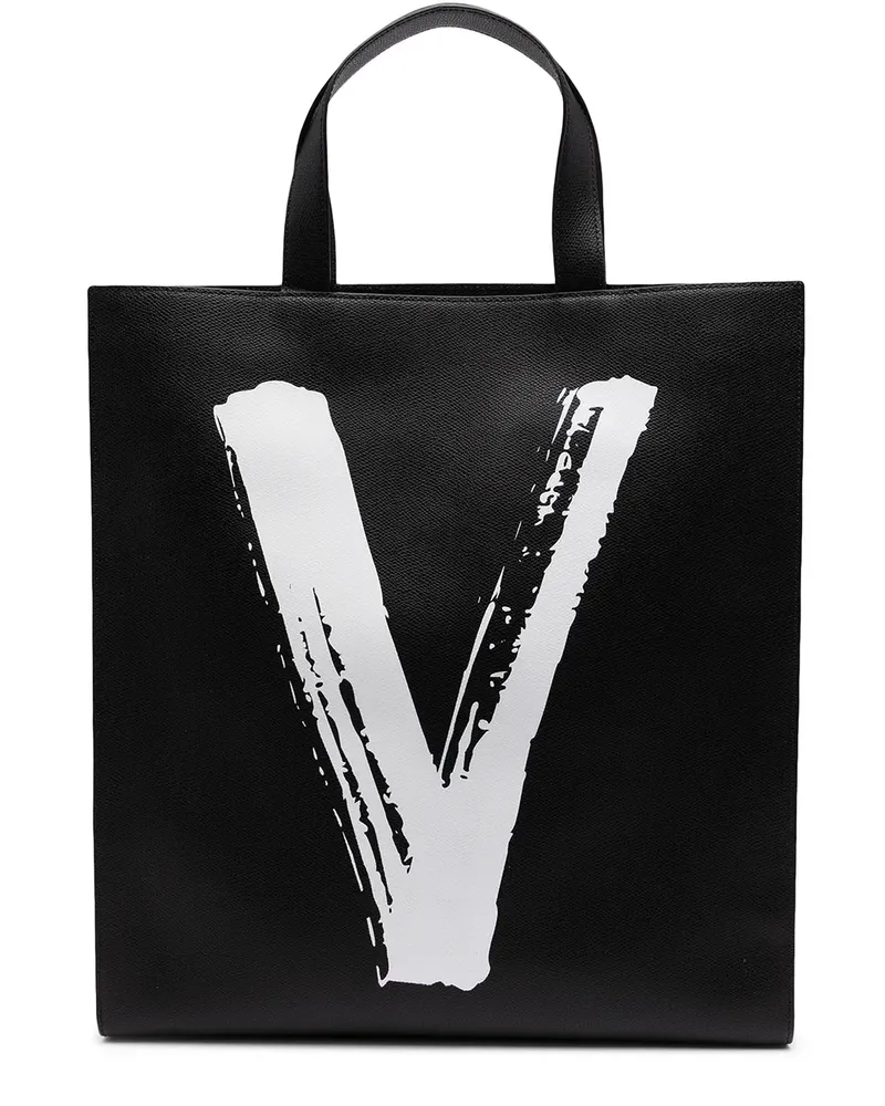 Ports V Shopper mit grafischem Print - Schwarz Schwarz
