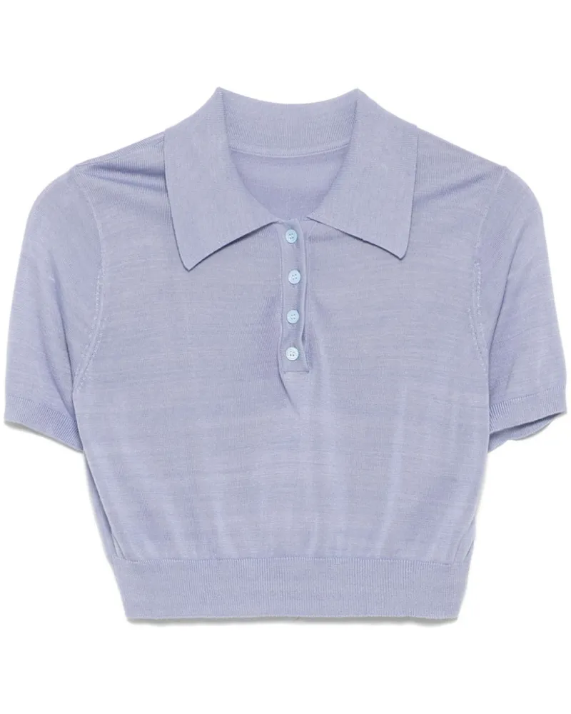 Cynthia Rowley Gestricktes Poloshirt - Violett Violett