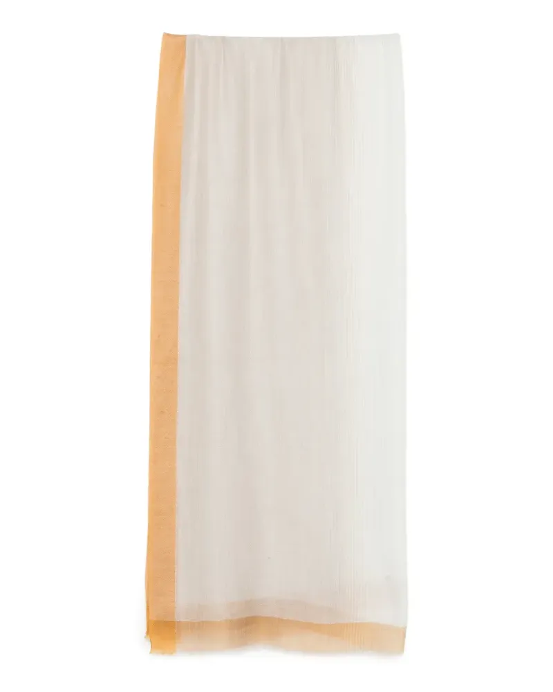 N.Peal Pashmina-Schal mit Borte - Braun Braun