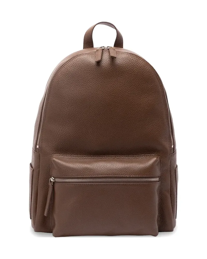 Orciani Laio leather backpack - Braun Braun