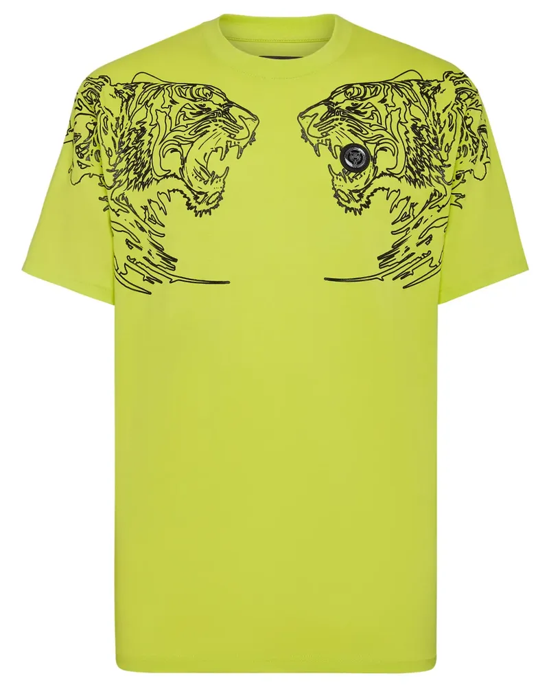 Philipp Plein T-Shirt mit Tiger-Print - Gelb Gelb