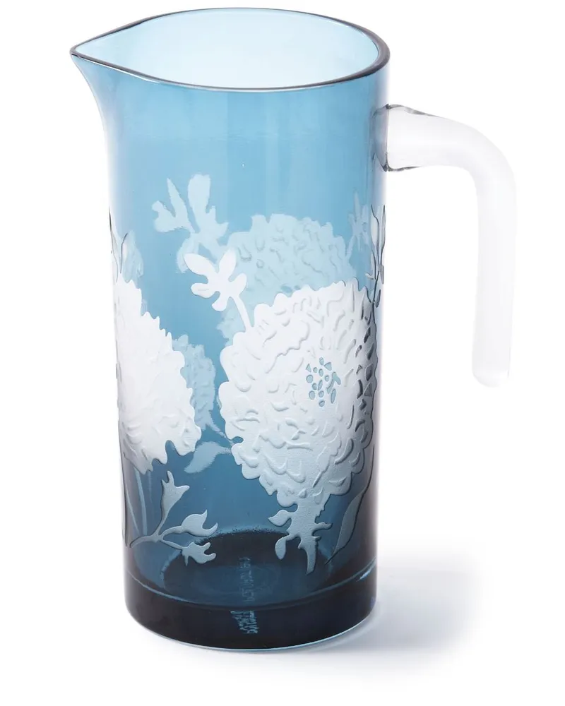 POLSPOTTEN Peony glass pitcher (1L Blau