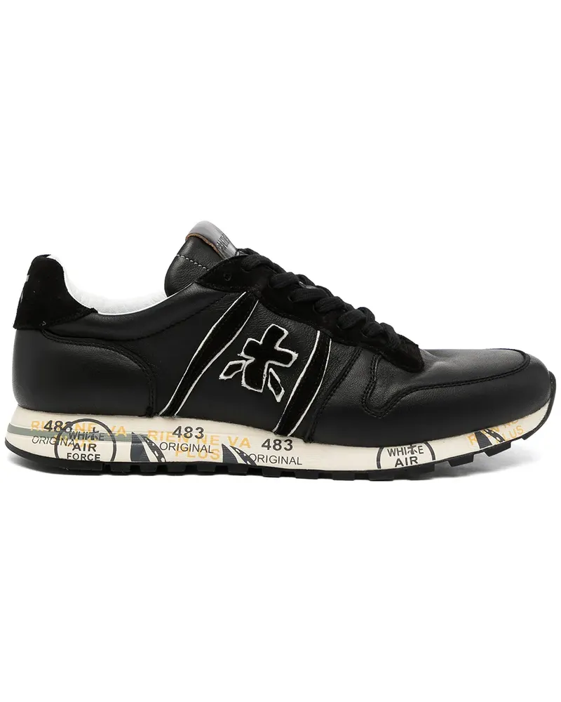 Premiata Sneakers mit Logo-Patch - Schwarz Schwarz
