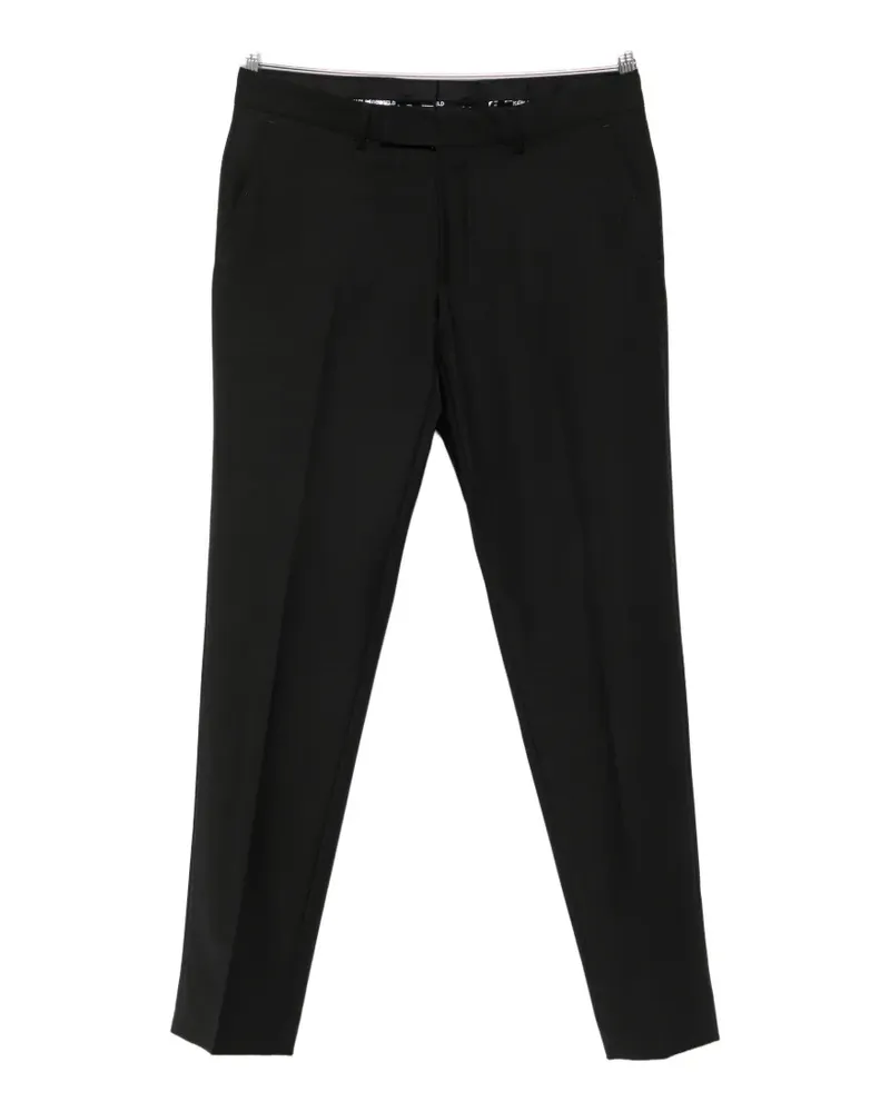 Karl Lagerfeld pressed-crease belt-loop trousers - Schwarz Schwarz