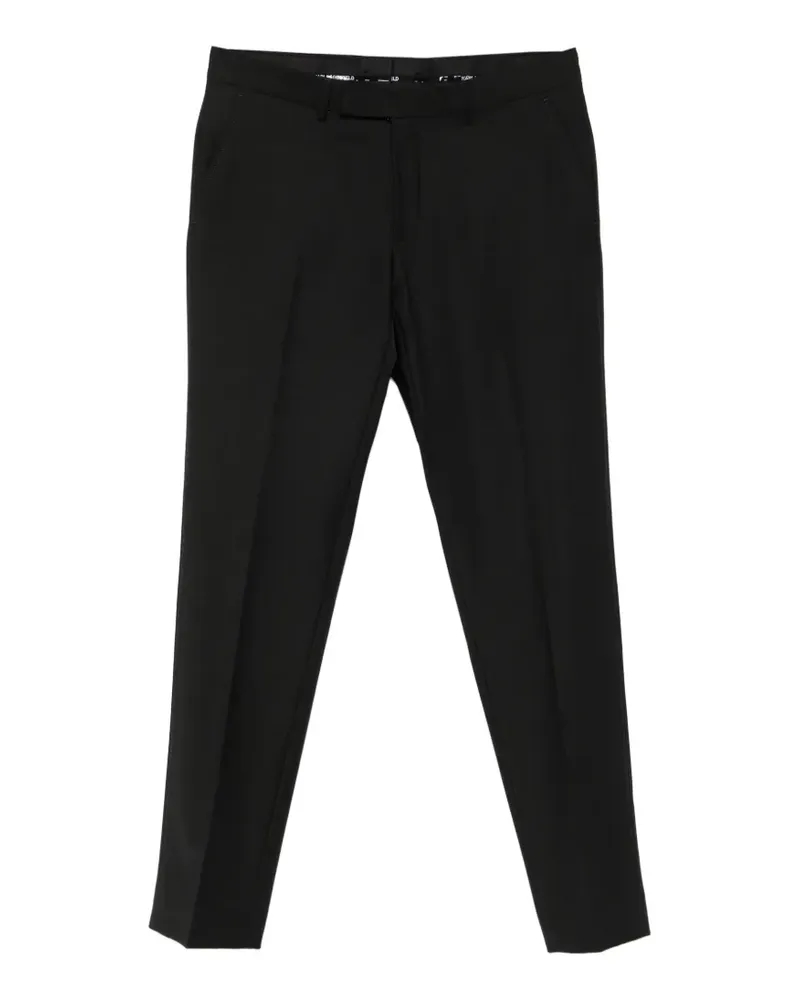 Karl Lagerfeld pressed-crease belt-loop trousers - Schwarz Schwarz