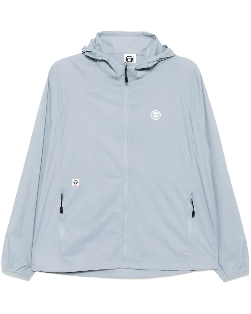 BAPE Windbreaker mit Moonface-Logo - Grau Grau