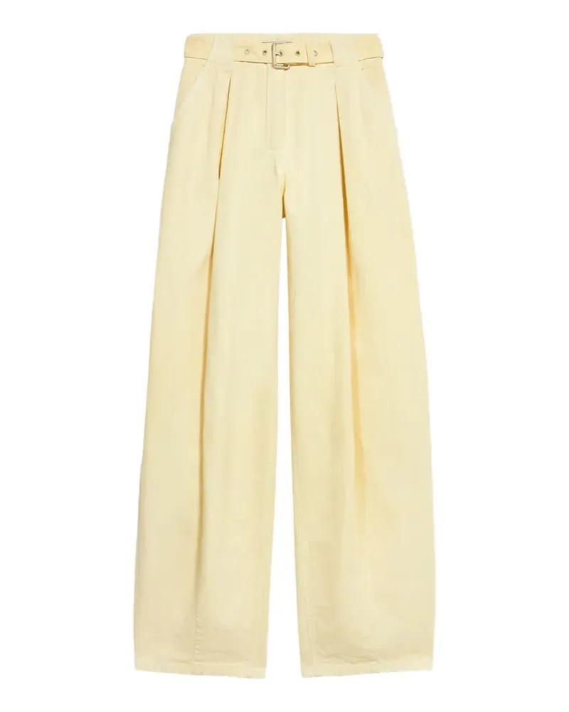 Blumarine belted canvas trousers - Gelb Gelb