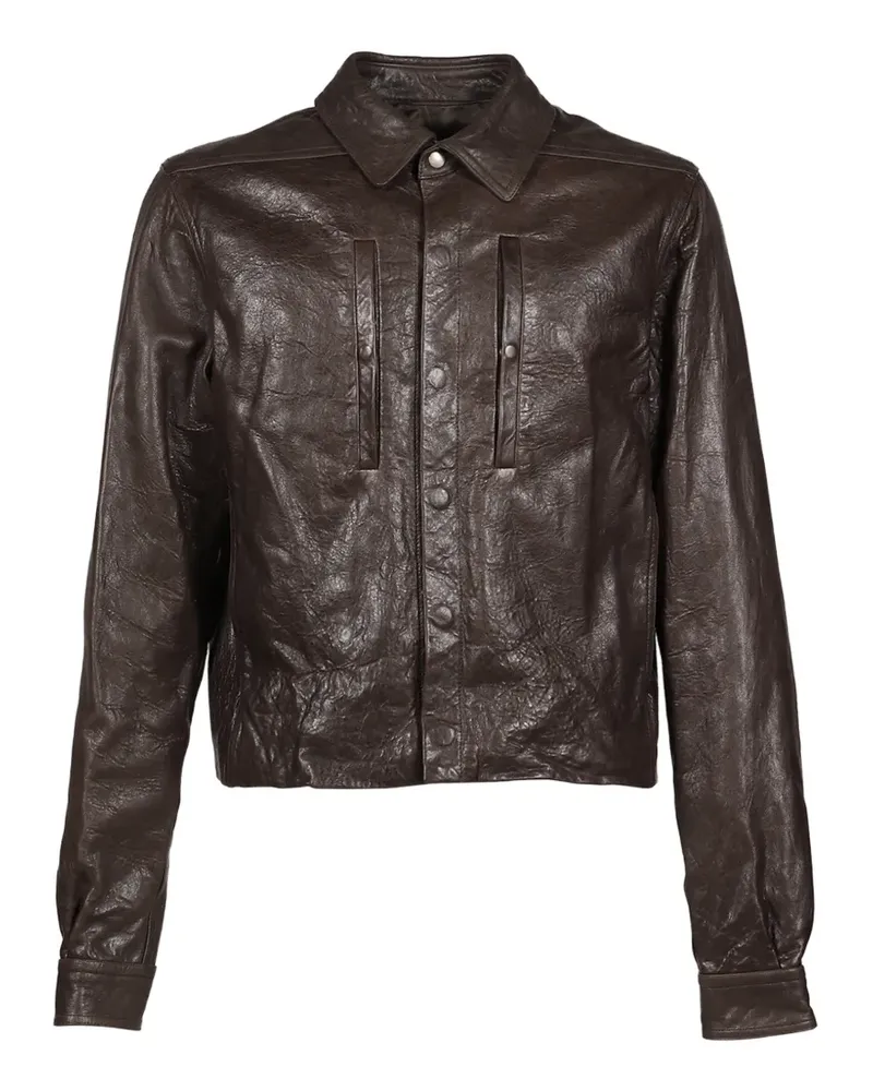 Rick Owens Alice Jkt Lederjacke - Braun Braun