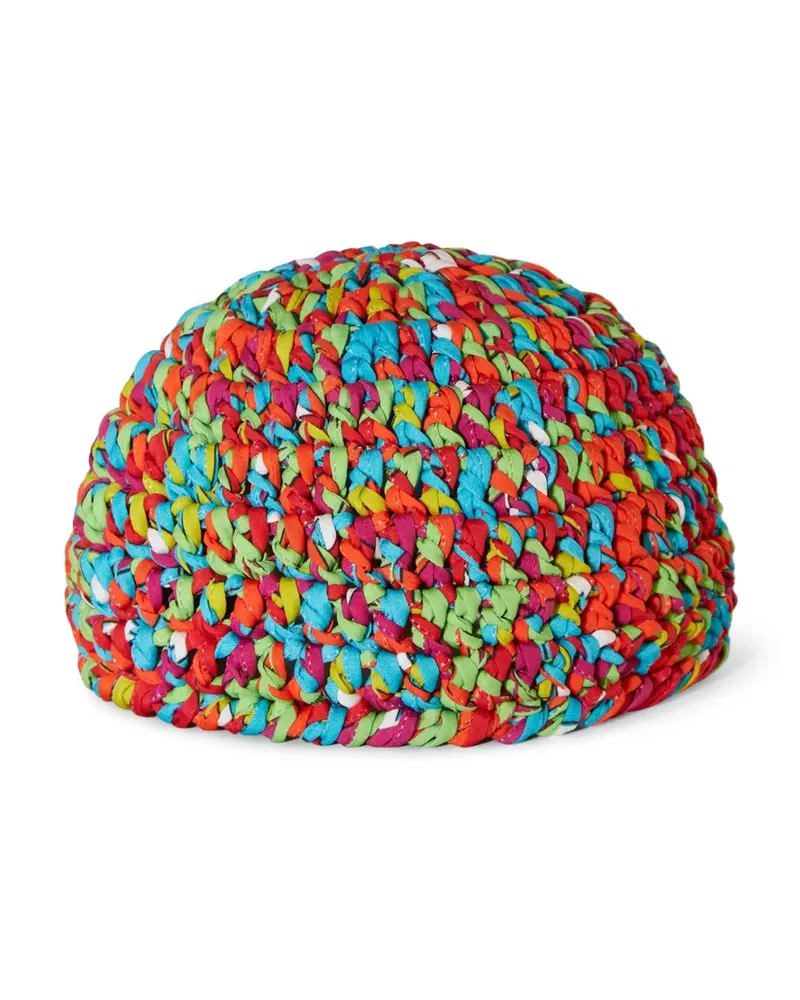 Emilio Pucci Gehäkelte Beanie mit Iride-Muster - Grün Grün