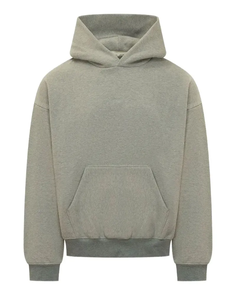 Fear of God Essentials logo-embroidered cotton hoodie - Grau Grau