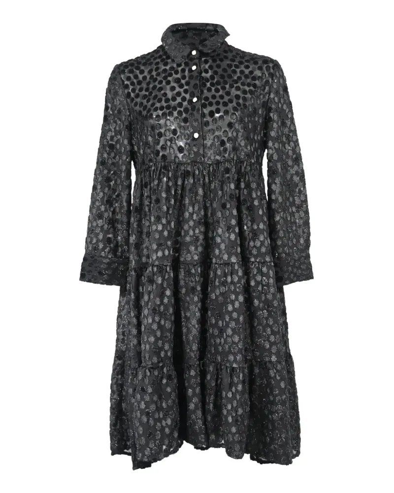 Maje Gestuftes Rolly Kleid - Schwarz Schwarz