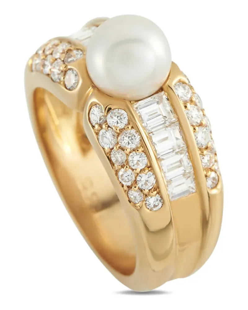Cartier pearl and diamond ring - Gold Gold