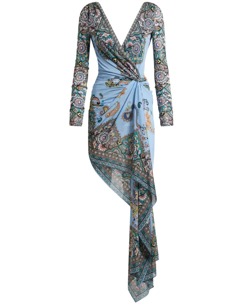 Etro Asymmetrisches Minikleid - Blau Blau