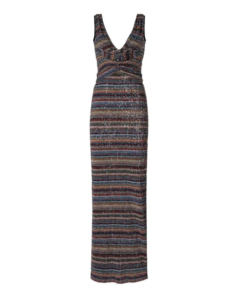 Missoni Gestreiftes Kleid mit Pailletten - Blau Blau