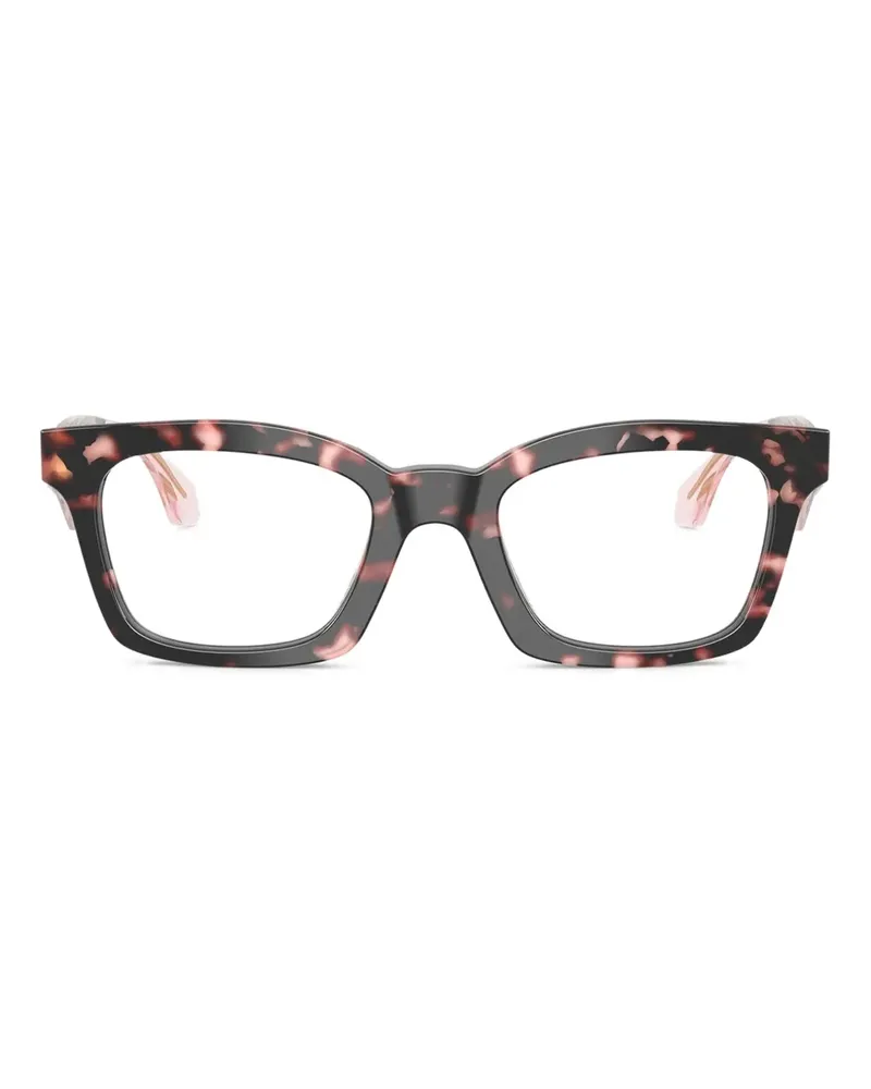 Giorgio Armani Eckige Brille in Schildpattoptik - Braun Braun