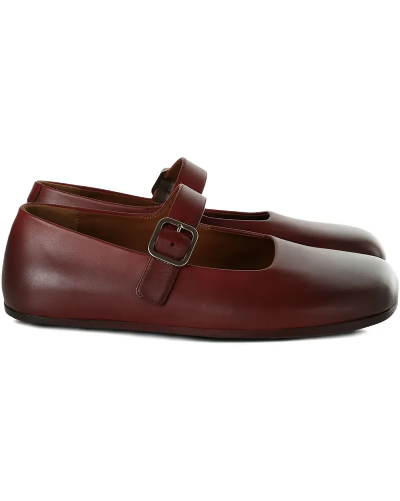 Marsèll buckle-strap leather loafers - Rot Rot