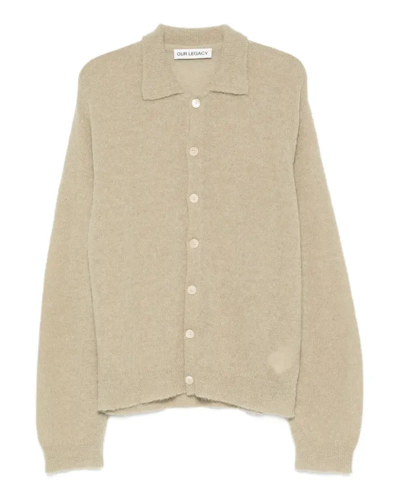 Our Legacy Evening fuzzy alpaca polo shirt - Nude Nude
