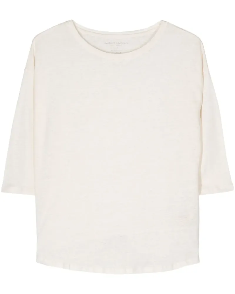 Majestic T-Shirt mit U-Boot-Ausschnitt - Nude Nude