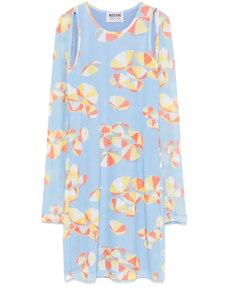 Moschino Minikleid mit Regenschirm-Print - Blau Blau