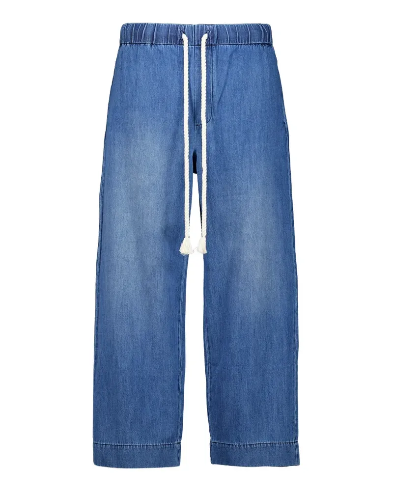 COMMAS drawcord-waist pintuck-pleat jeans - Blau Blau
