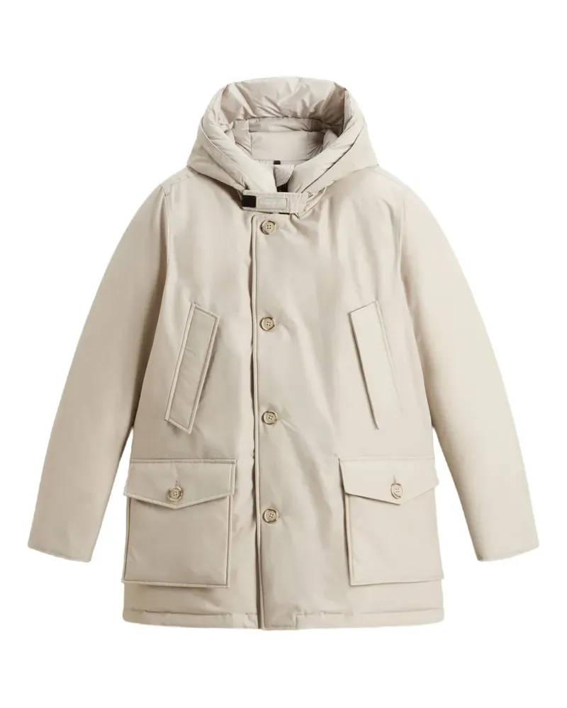 Woolrich Artic Kapuzenparka mit Knöpfen - Nude Nude
