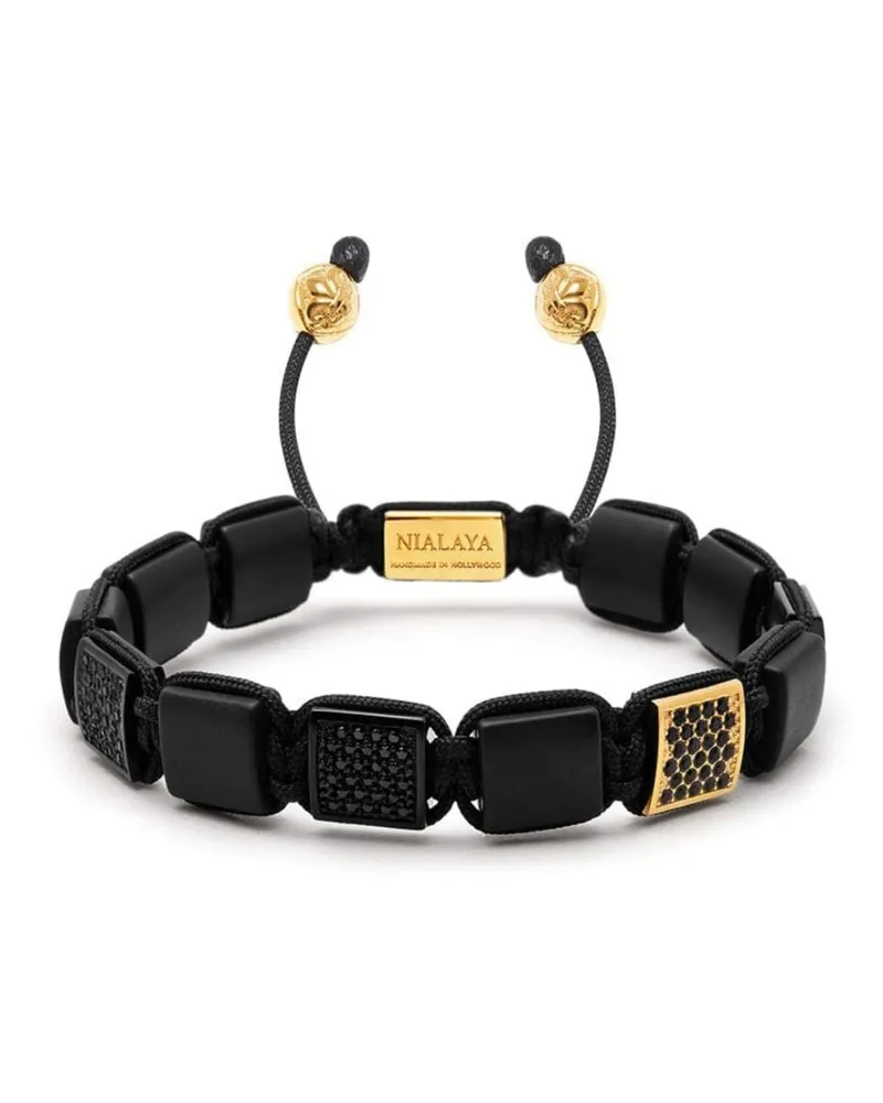 Nialaya The CZ Perlenarmband - Gold Gold