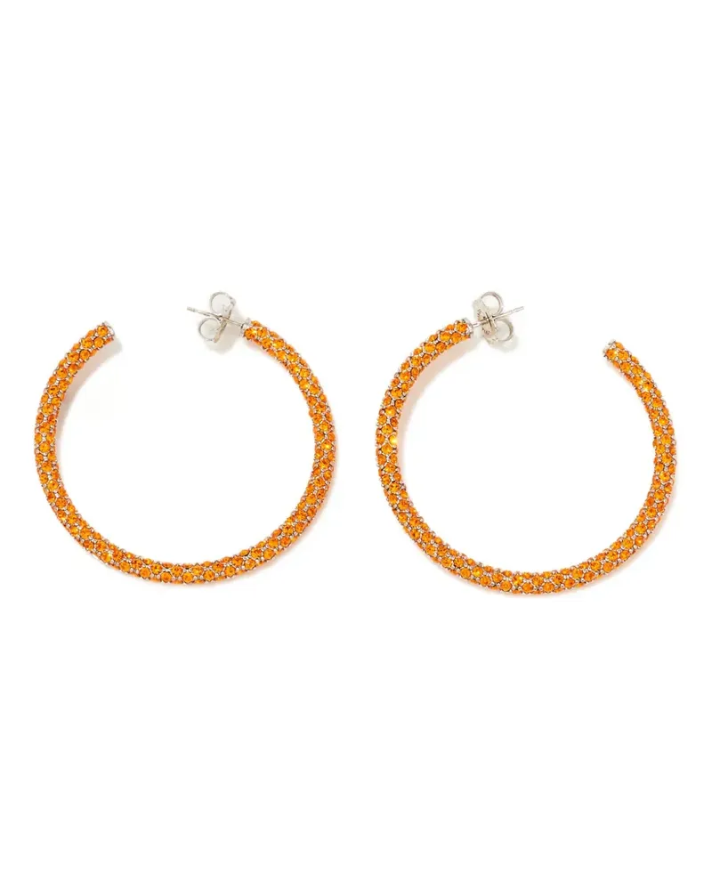 Amina Muaddi Cameron Large Sun hoop earrings - Silber Silber