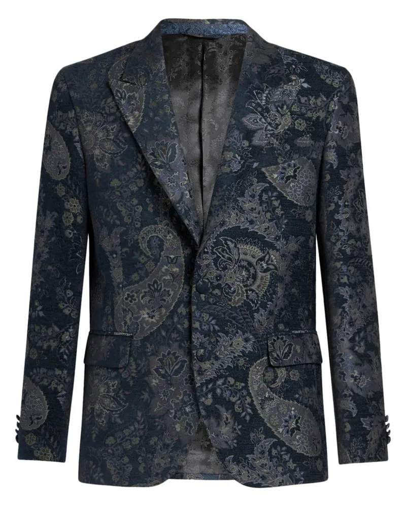 Etro Sakko aus Paisley-Jacquard - Blau Blau
